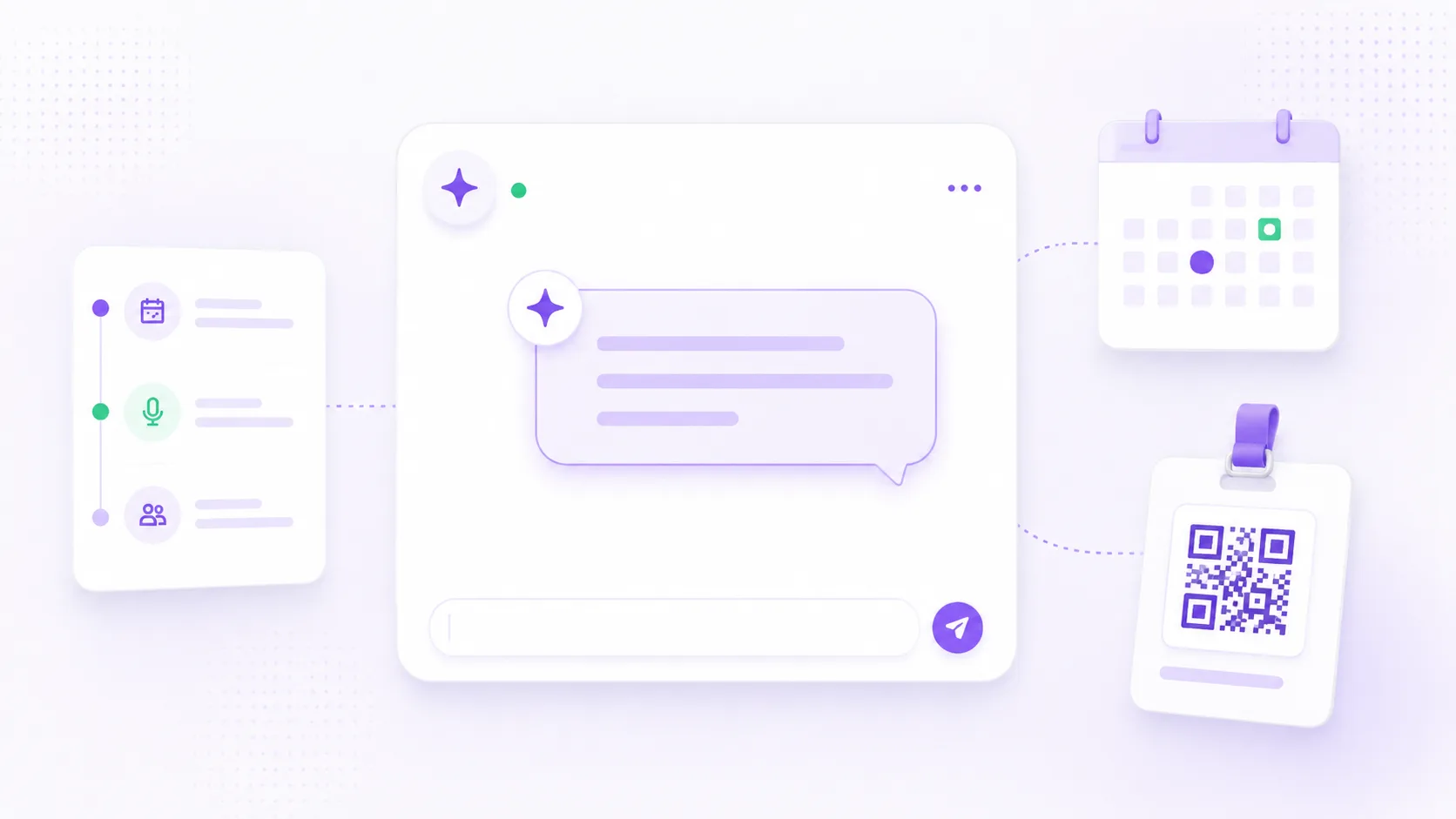 AI concierge sending badge reminders and event logistics on WhatsApp