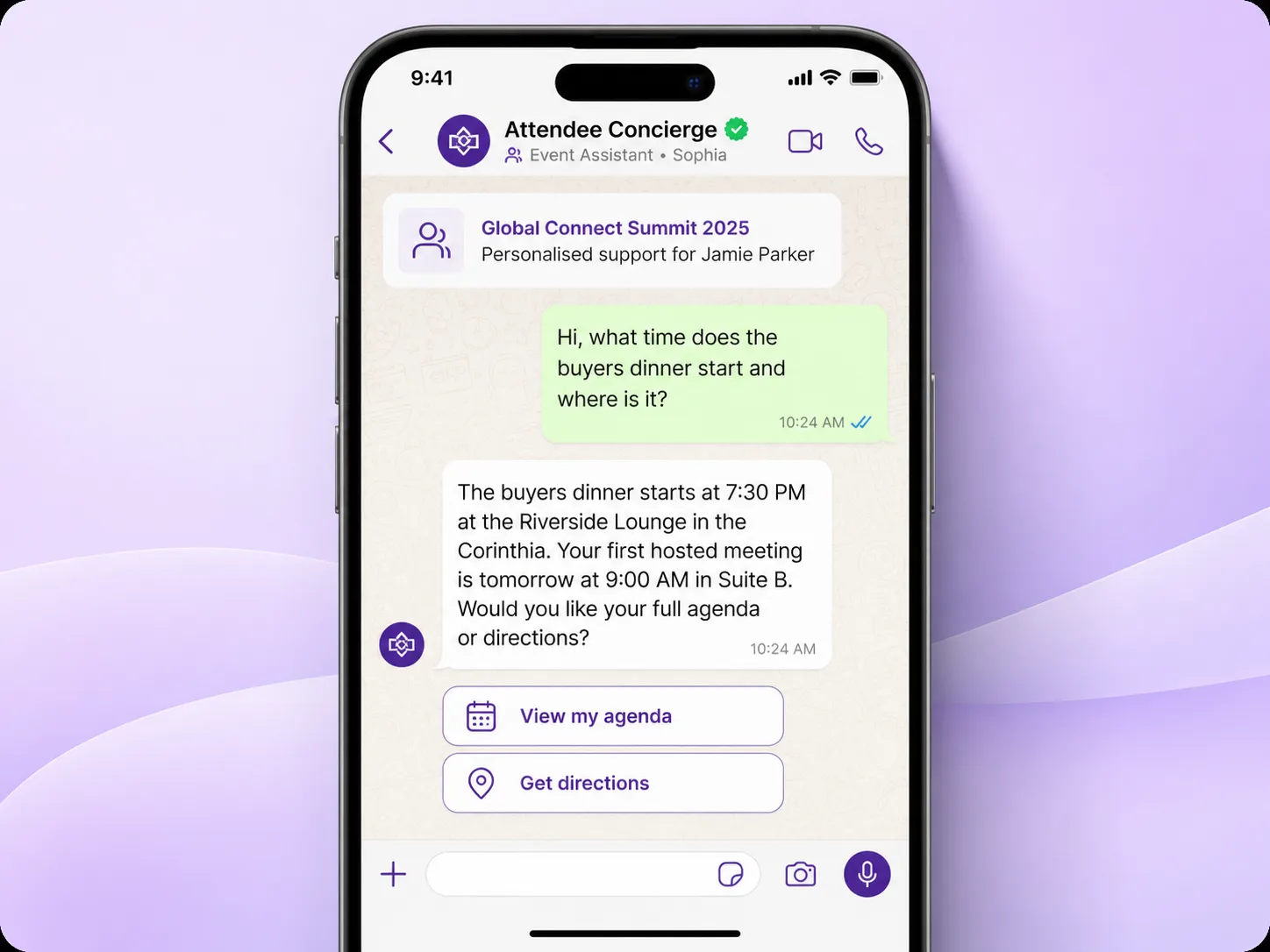 Deliver always-on attendee concierge
