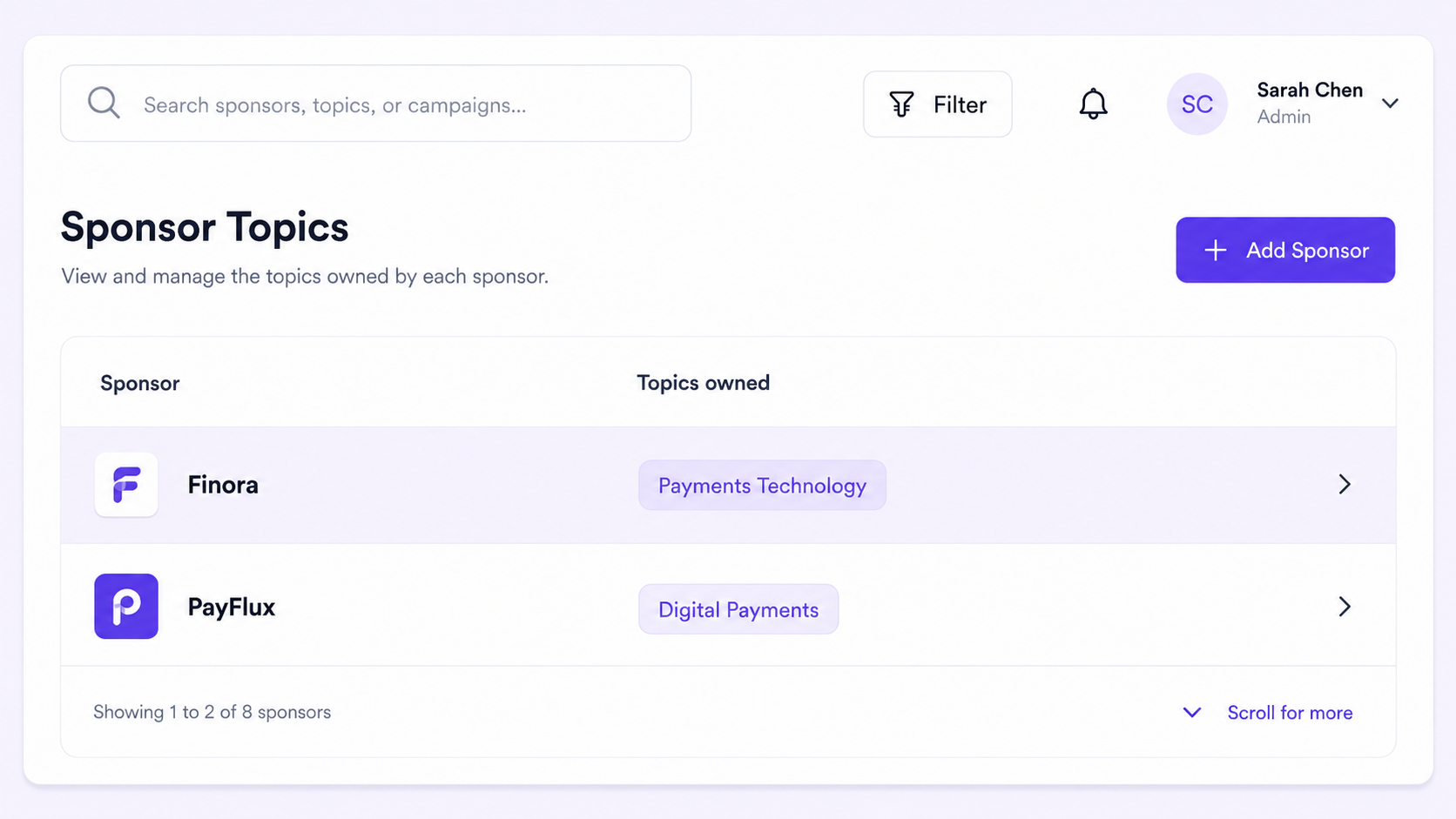 Sponsor matched to a topic their buyers are already asking about